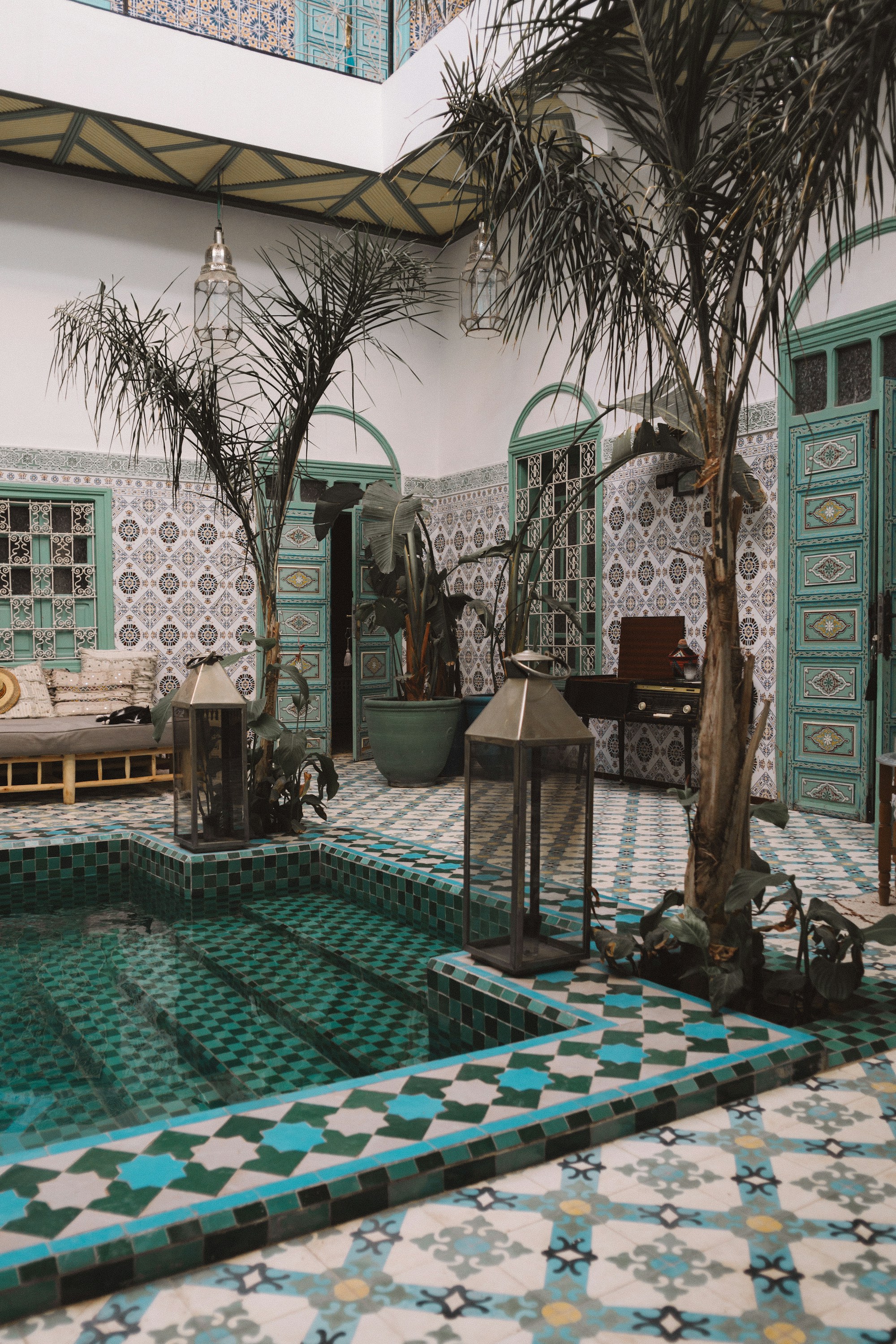 Patio du Riad BE à Marrakech, photographie d’inspiration